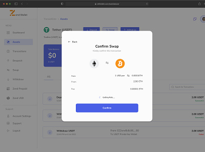 Swap Modal app blockchain ui ux