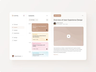 Online Education app clean concept dashboad design education figma grid iconography inspiration learning lesson minimal online tutor typography ui ux web web design