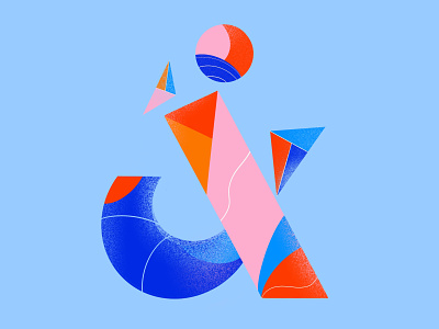 Ampersand 2d ampersand art design flat illustration illustrator letter logo minimal ui vector