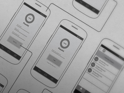 Passkit Wireframes android app app ui clean design password management user experience ux