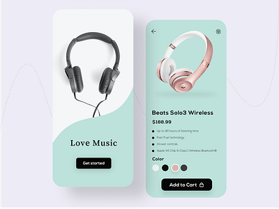 Headphone app UI