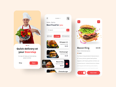 Food delivery app UI