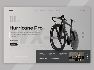 Bicycle Store Hero UI bicycle bike clean cycling design electric bike header hero minimal online store onlineshop store ui ui design website