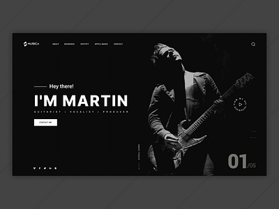 Personal Portfolio Website Header