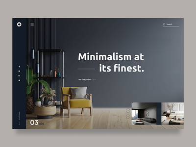 Minimal Interior - Website concept