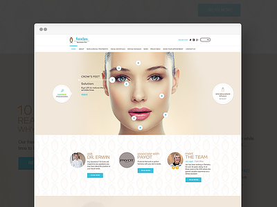 Facespa agency clean clinic debut face girl india interactive minimal responsive ui web design