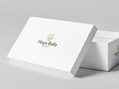 Hoyabella Branding branding clean custom design flower gold hoyabella illustration infant logo toys vector white