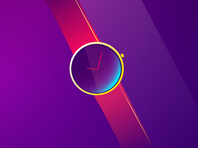 Watch illustration animation bright color design icon illustration time ui ux vector watch webdesign