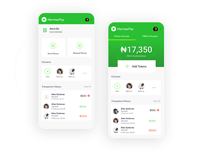 Payment app mobile UI