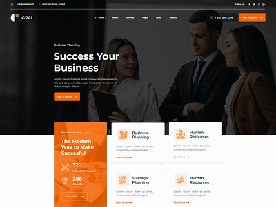 Home Page UI Design business website homepage design ui ux website design