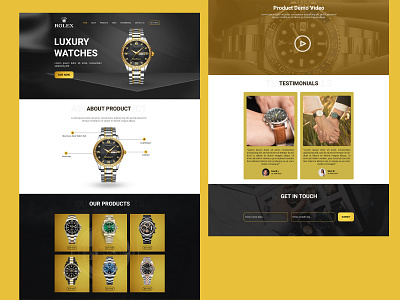 Watches Landing Page UI Design by Ahmad Nawaz Ali on Dribbble