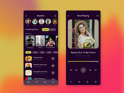 Music App UI app design music app ui music play screen ui ui ux