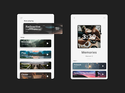 Music Player | UI/UX Design minimal ui ux