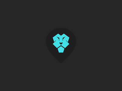 Location Logo | Lion Location Concept flat illustration logo minimal