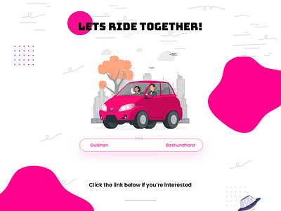 Social Media Post | Ride Sharing Service design flat minimal