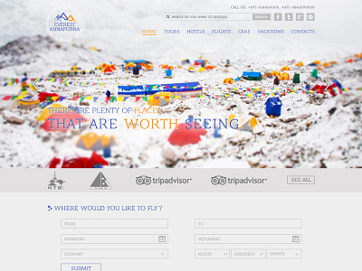 Travel Site Design photoshop psd