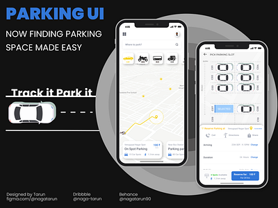 Parking space finder app UI