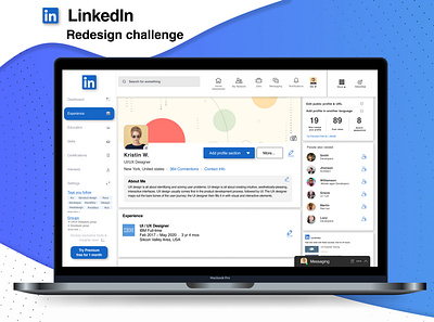 Linked In redesign challenge branding challenge design linkedin minimal redesign ui webdesign website website design