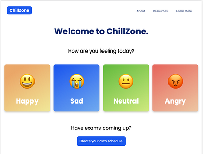 "How are you feeling?" Website Design emojis mindfulness webdesign website