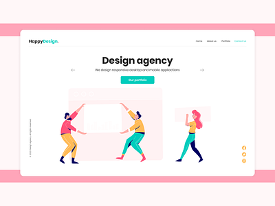 Design agency design agency figma homepage illustration illustrations kavala landing page pink pink hair ui ui design uiux web design