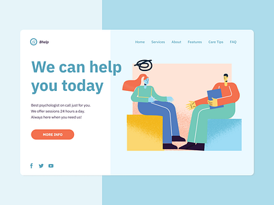 Psychology website blue figma homepage illustration illustrations kavala landing page psychologist psychology psychology website ui ui design uiux web design