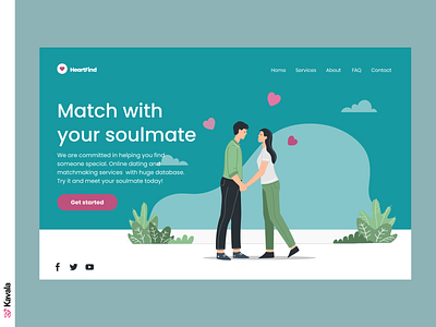 Dating website daily ui dating dating app dating website figma homepage illustration illustrations kavala landing page ui ui design uiux web design