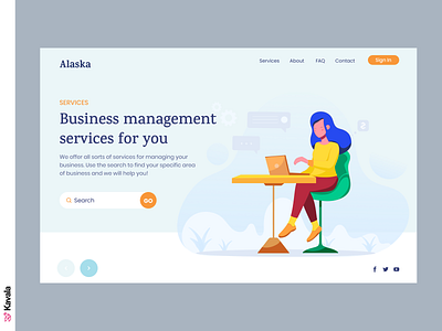 Business website daily ui dailyui figma homepage illustration illustrations kavala landing page ui ui design uiux web design