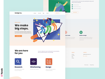 Design agency daily ui dailyui figma homepage illustration illustrations kavala landing page rocket ui ui design uiux web design