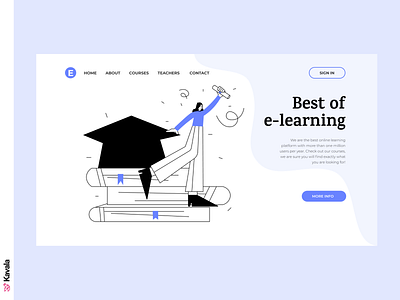 E-learning website dailyui e learning figma homepage illustration illustrations kavala landing page teaching ui ui design uiux webdesign