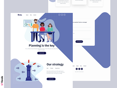 Business landing page business daily ui dailyui figma homepage illustration illustrations kavala landing page purple ui ui design uiux