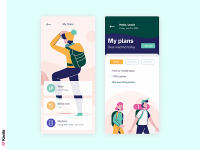 Organization app app app design dailyui figma fitness tracker illustration illustrations kavala mobile ui organization plan tracker ui ui design uiux