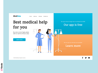 Medical website corona coronavirus daily ui dailyui figma homepage illustration illustrations kavala landing page medical medical website ui ui design uiux