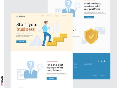 Business landing page business daily ui dailyui figma flat homepage illustration illustrations kavala landing page ui ui design uiux web design