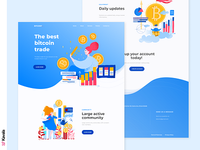 Bitcoin landing page bitcoin crypto crypto exchange cryptocurrency dailyui figma homepage illustration illustrations kavala landing page ui ui design uiux