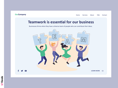 Company website business daily ui dailyui figma homepage illustration illustrations kavala landing page teamwork ui ui design uiux