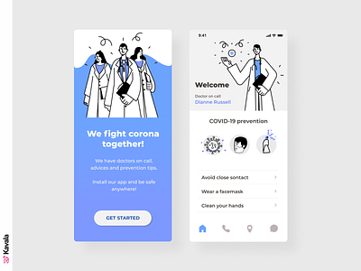 Medical app app app design corona coronavirus covid19 dailyui figma illustration illustrations kavala medical medical app mobile ui ui ui design uiux