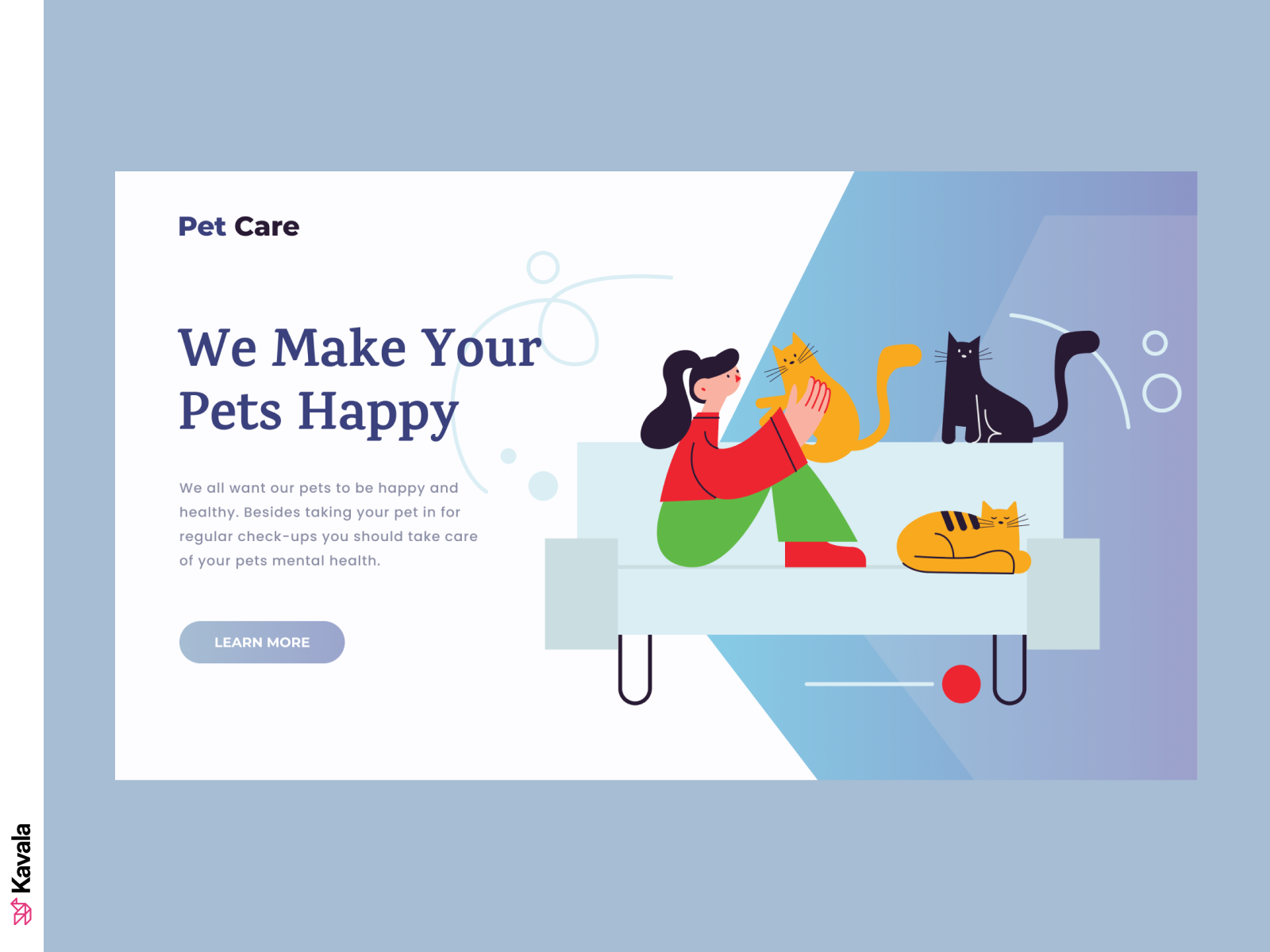 Pets website by Kavala on Dribbble