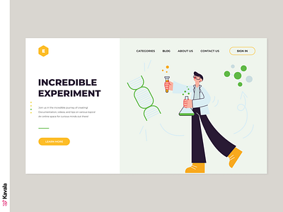 Science website figma homepage illustration illustrations kavala landing page science ui ui design uiux