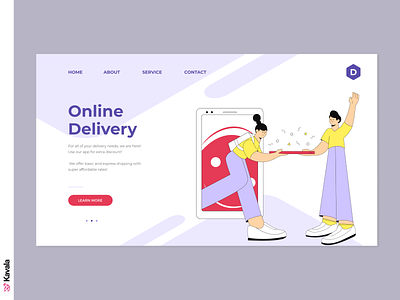 Delivery website daily ui dailyui delivery delivery website figma homepage illustration illustrations kavala landing page ui ui design uiux