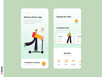 Driver delivery app