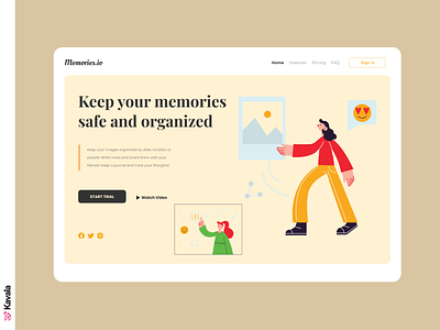 Memories app website