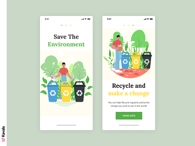 Environment app app app design dailyui eco ecology environment figma green green energy illustration illustrations kavala mobile ui ui ui design uiux