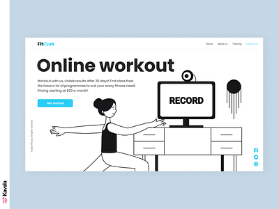 Online workout website figma illustration illustrations kavala online workout ui ui design uiux workout workout app yoga