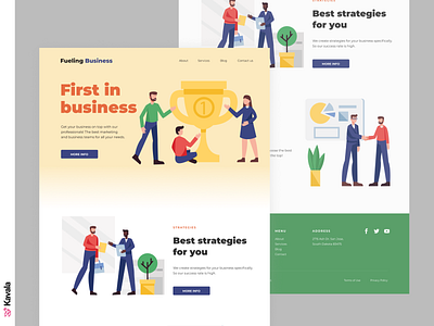 Business landing page business business strategy dailyui figma homepage illustration illustrations kavala landing page ui ui design uiux