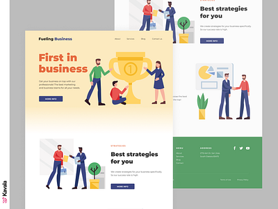 Business landing page