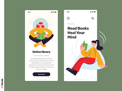 Reading app app app design dailyui figma illustration illustrations kavala mobile app mobile ui reading reading app ui ui design uiux