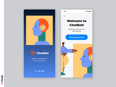 ChatBot app app app design artificial intelligence chat bot chatbot figma illustration illustrations kavala mobile ui robot ui ui design uiux