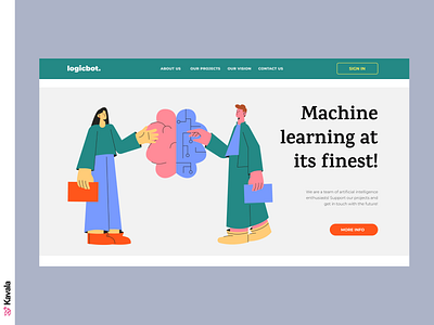 Machine Learning Website artificial intelligence figma homepage illustration illustrations kavala landing page machine learning robots ui ui design uiux ux