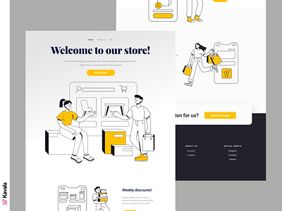 Shopping landing page