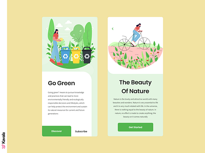 Nature app app app design dailyui eco figma green illustration illustrations kavala mobile ui nature nature illustration ui design uiux
